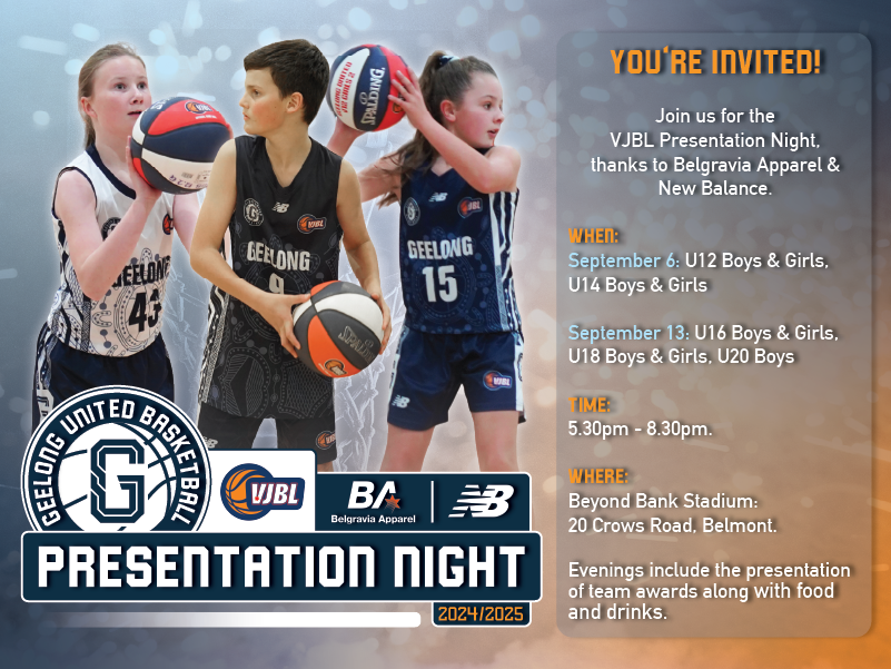 Vjbl Awards 2025 Geelong United Basketball