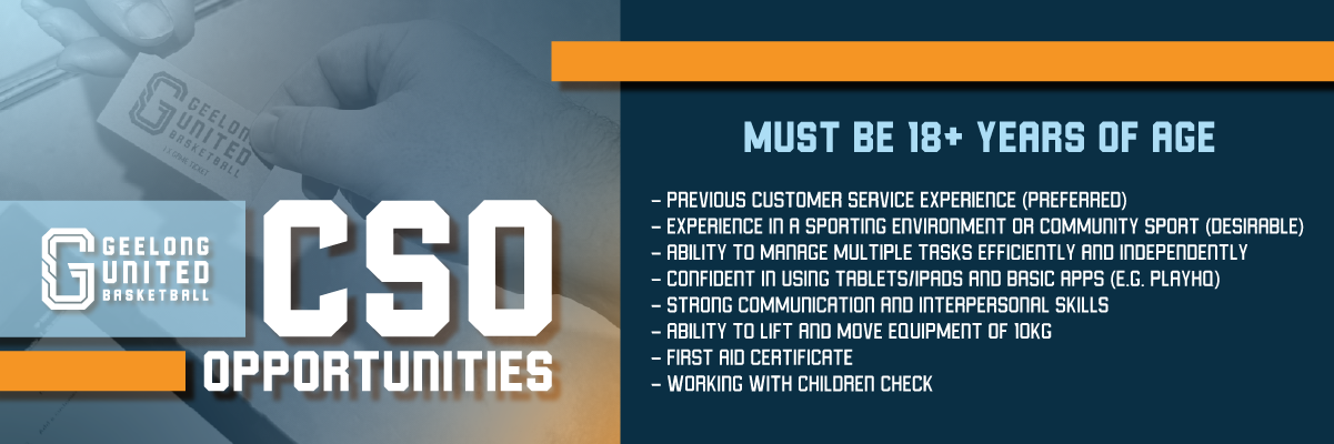 CSO Opportunities Geelong United Basketball