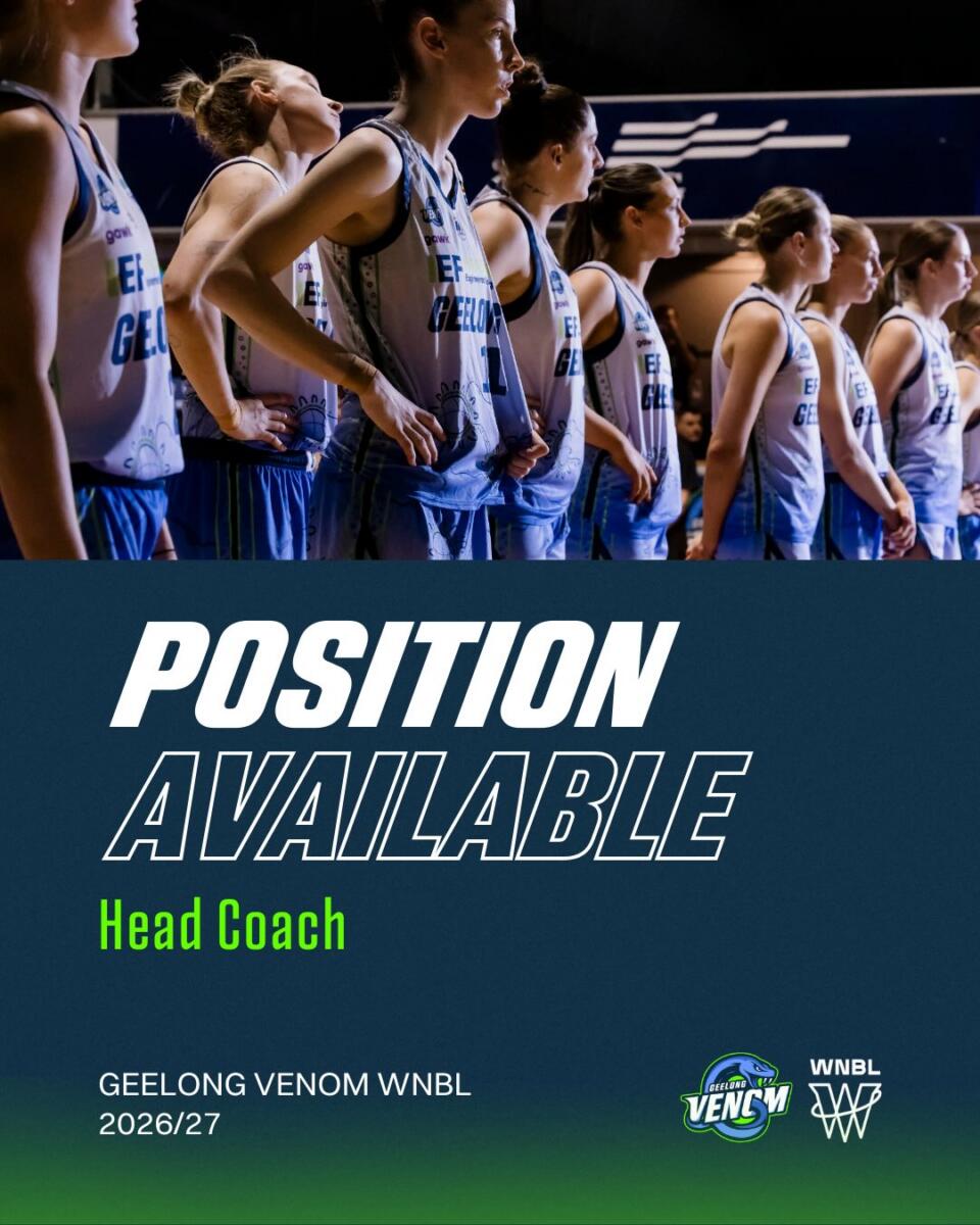 Geelong Venom WNBL Head Coach Geelong United Basketball