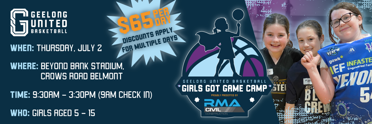 July Girls Got Game Camp Geelong United Basketball