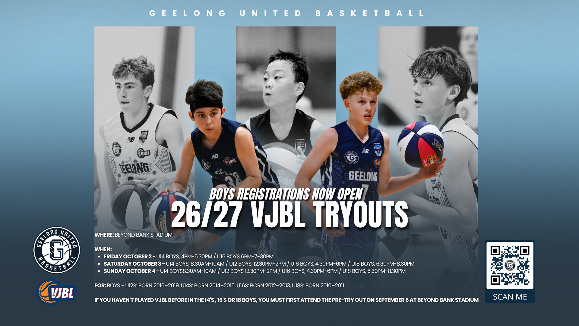 Vjbl Boys Tryouts Now Open - Tv