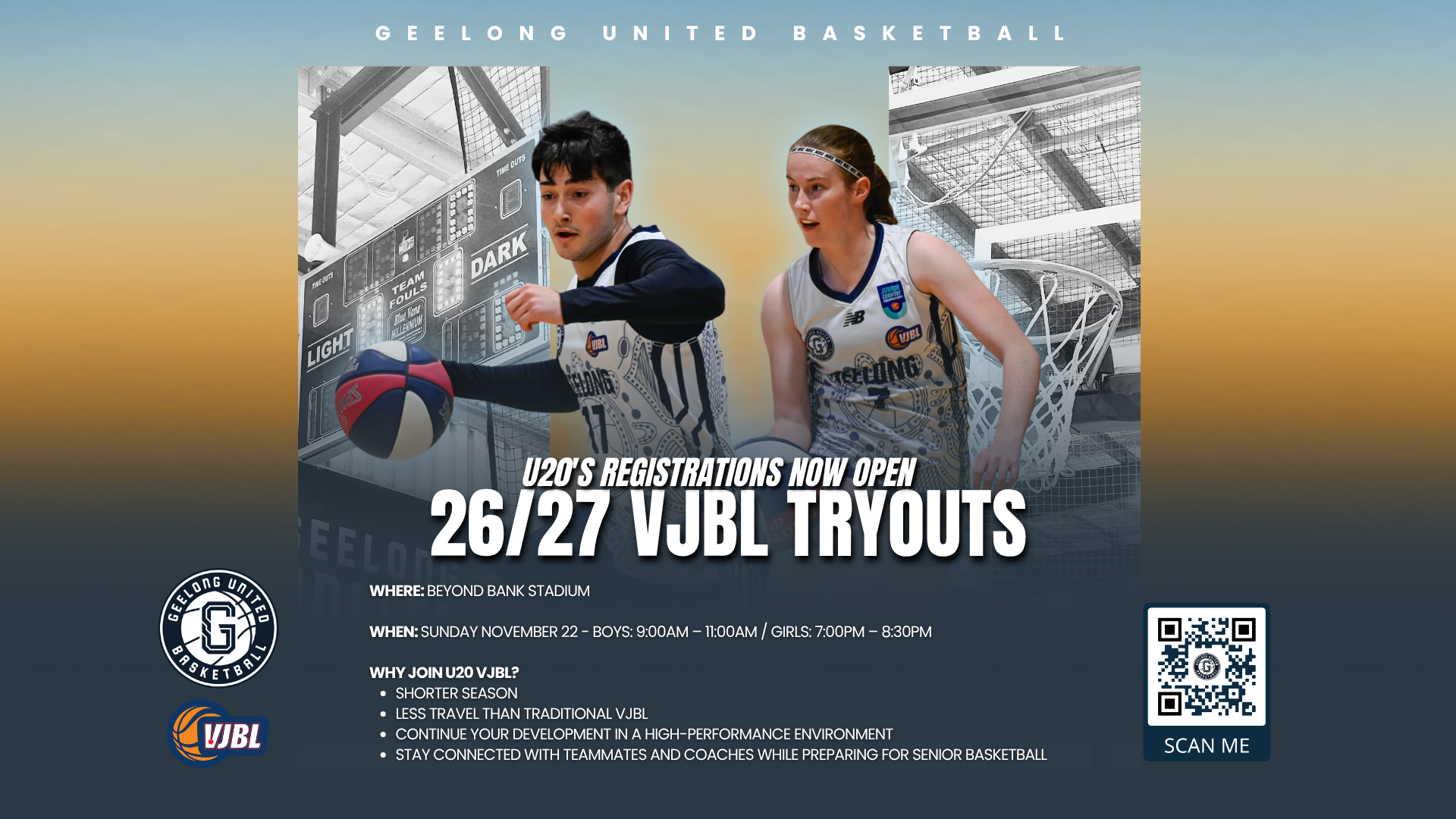 Vjbl U20 Tryouts Geelong United Basketball